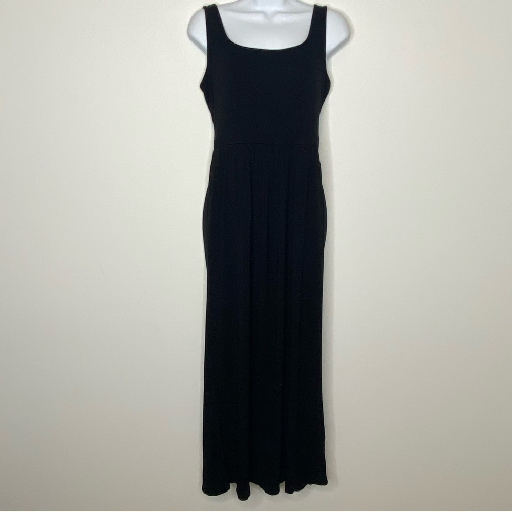 Daily Ritual Black Square Neck Maxi Dress